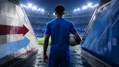 Morgan Rogers holding a Chelsea shirt after completing his transfer